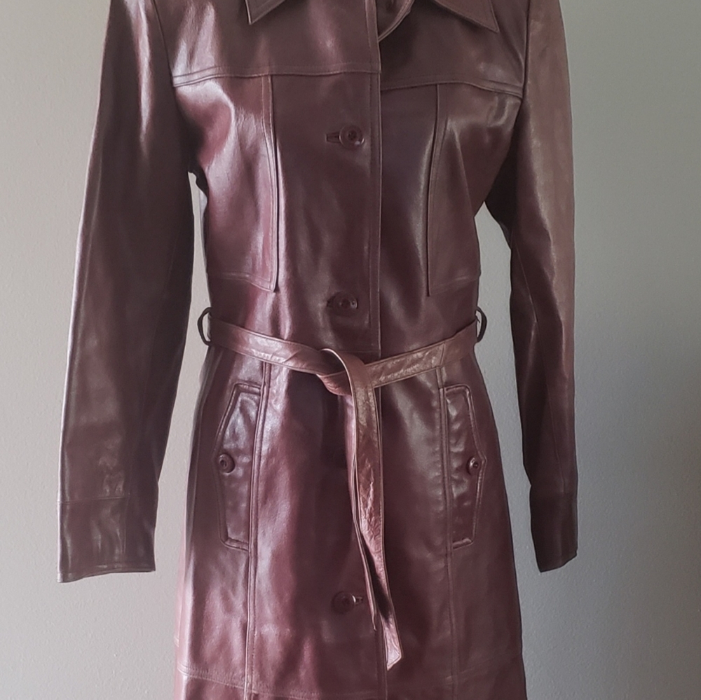 COPY - Wilson's Maxima Long Leather Trench Coat